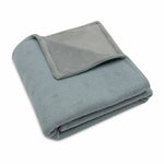 Jollein Couverture de berceau 75x100cm - Cosy Knit vert d’eau / velours