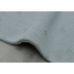 Jollein couverture de berceau 75x100cm - tricot douillet vert mer / velours