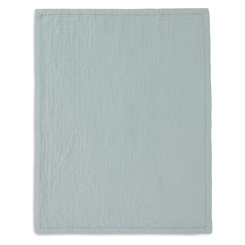 Jollein couverture de berceau hydrophile 75x100cm Jacquard vert mer