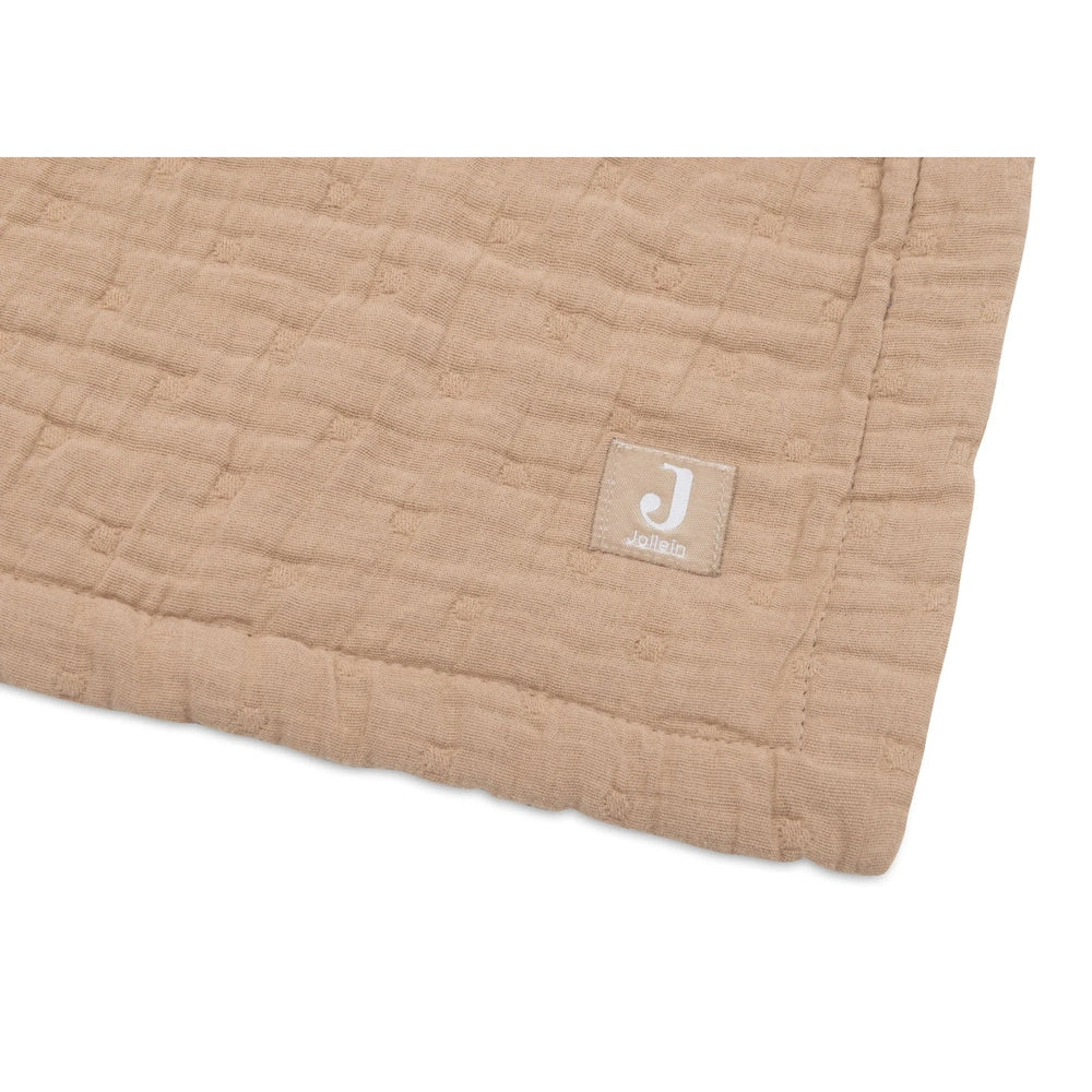 Jollein Couverture de berceau en hydrophile 75x100cm Jacquard Biscuit