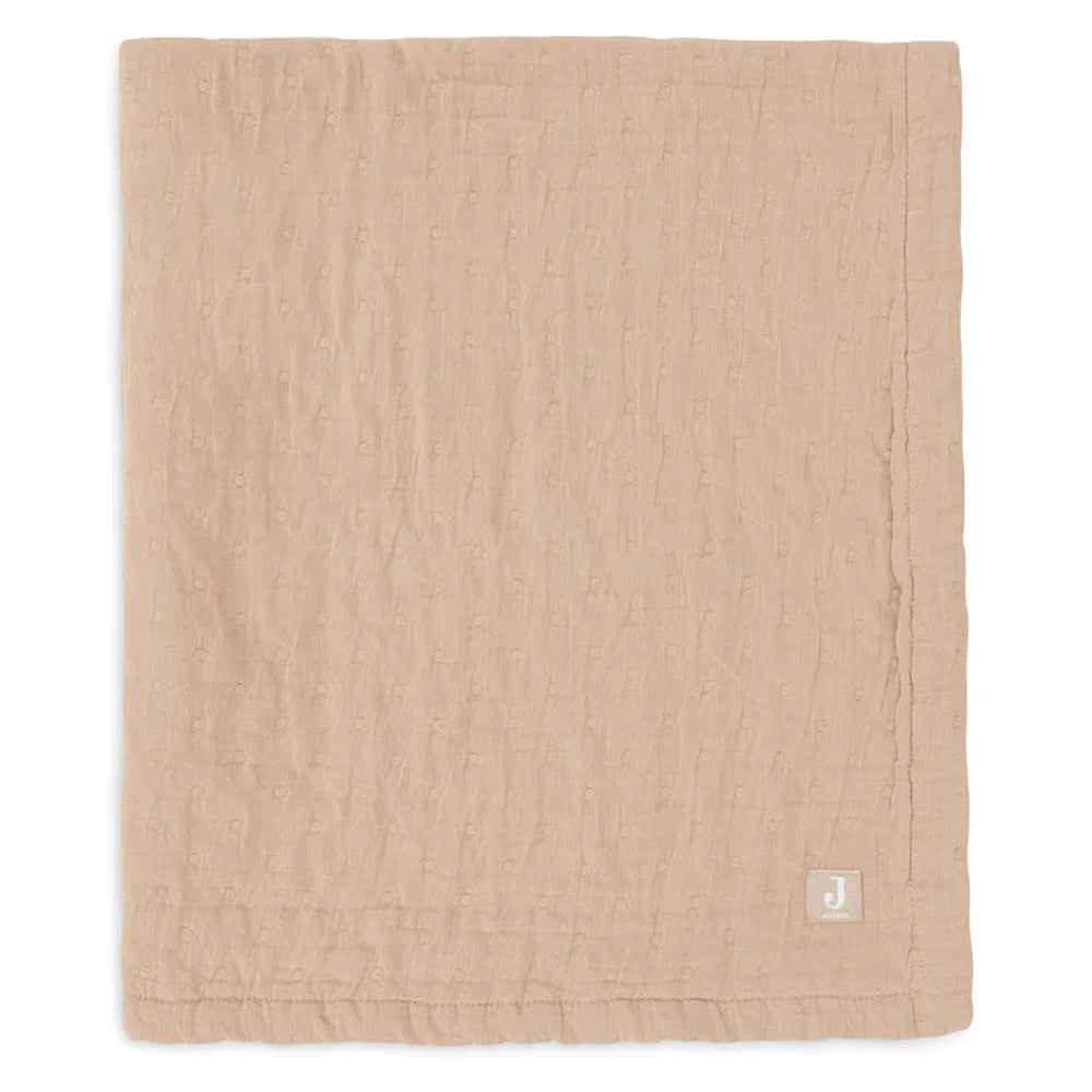 Couverture de berceau en tissu hydrophile Jollein 75x100cm Jacquard Biscuit