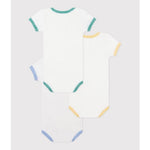 Petit Bateau Lot de 3 bodies en coton à manches courtes avec imprimé animalier
