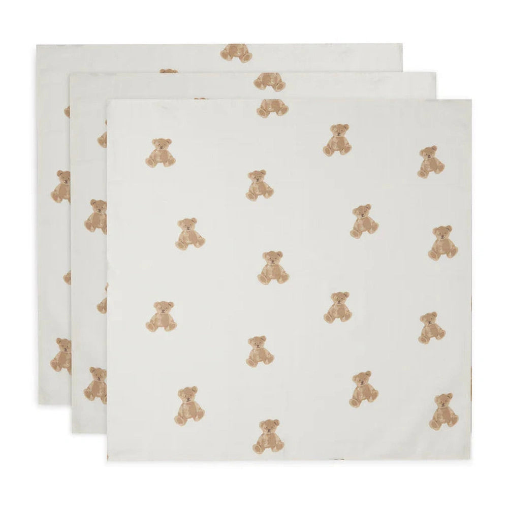Jollein 3 langes hydrophiles 70x70 - Teddy Bear