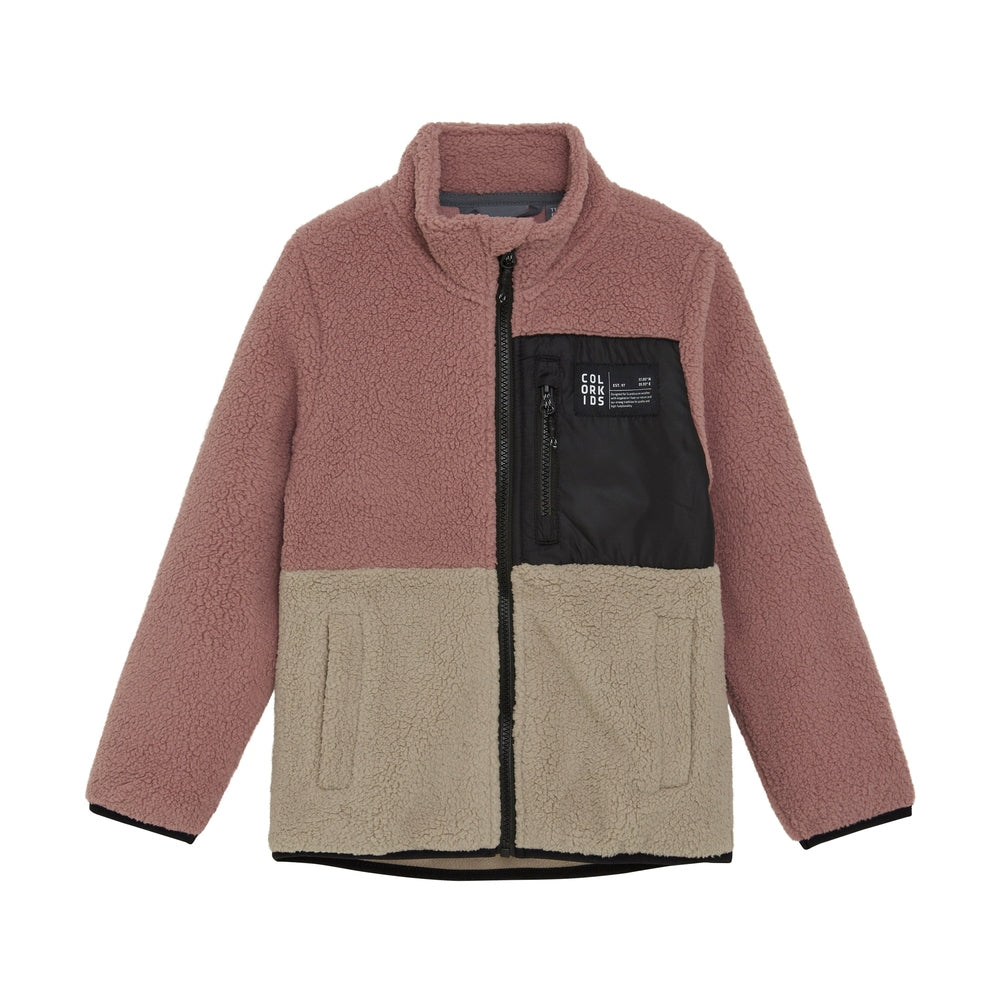Colorkids Veste polaire douce colorblock - Rose