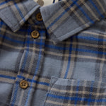 En Fant Chemise à carreaux bleue