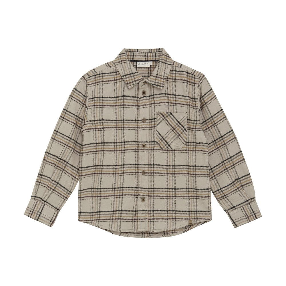 En Fant Chemise à carreaux - carreaux/beige