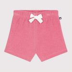 Petit Bateau short bébé en coton éponge rose