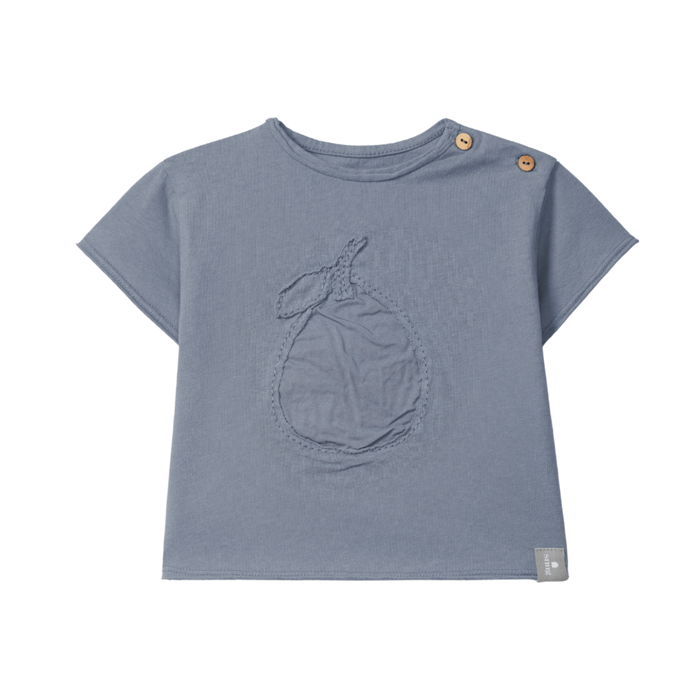 Snug T-shirt en coton avec broderie - Indigo