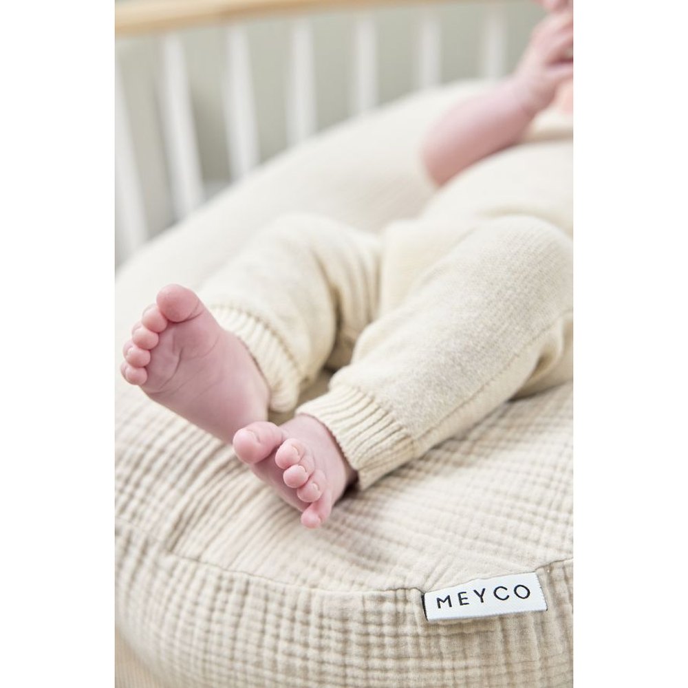 Housse Meyco pour coussin d’allaitement/coussin de grossesse - hydrophile/tetra - sable doux