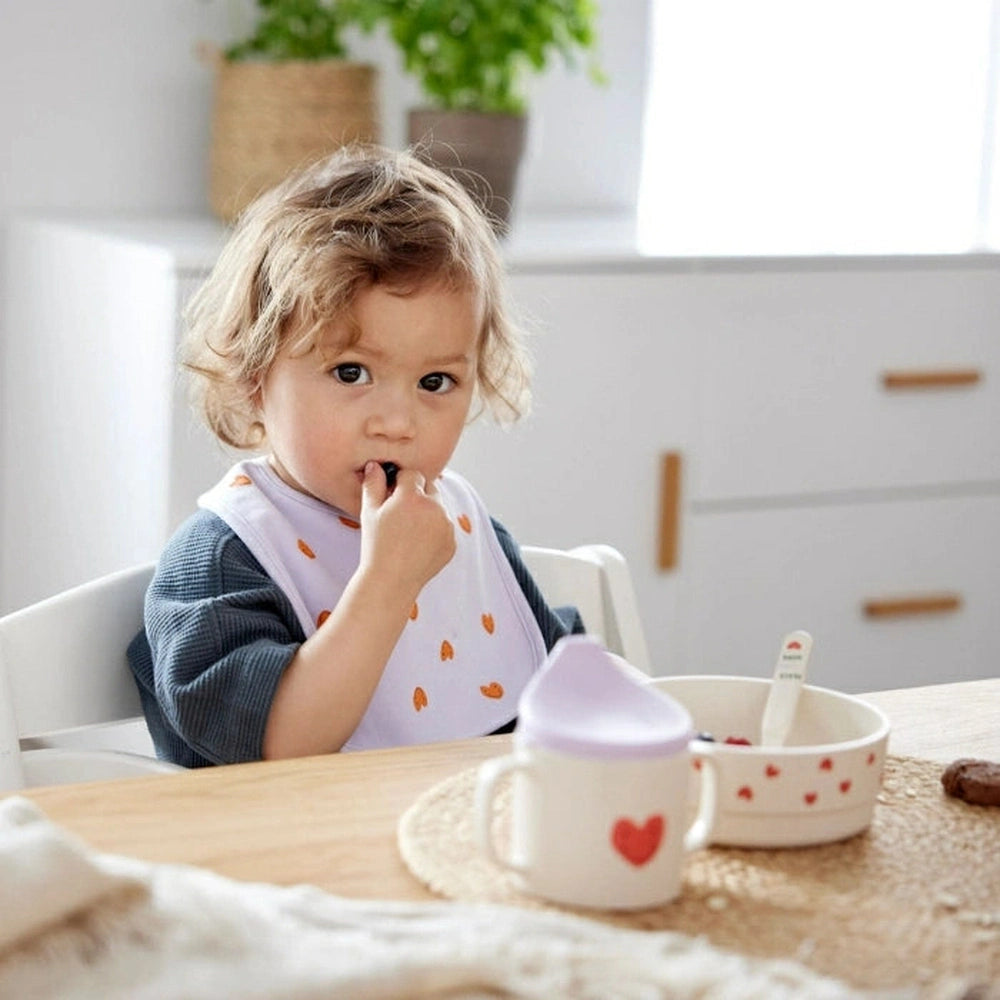 Gobelet d'apprentissage Lässig Sippy Cup - Happy Rascals Heart Lavender