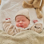 Bonnet bébé Poetree Kids camel clair - Lapins