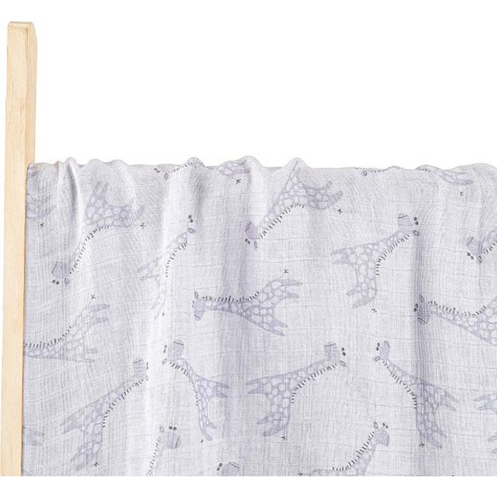 Happy Bear Lange/tissu hydrophile/swaddle/couverture d’emmaillotage en coton 120x120 - Blue Giraffe