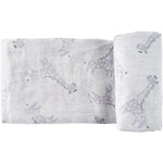 Happy Bear Lange hydrophile/Tetradoek/Swaddle/lange d’emmaillotage en coton 120x120 - Blue Giraffe
