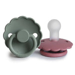 Frigg Lot de 2 Daisy - Silicone - Rose poudré/Feuille de nénuphar T1