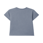 T-shirt en coton confortable avec broderie - Indigo