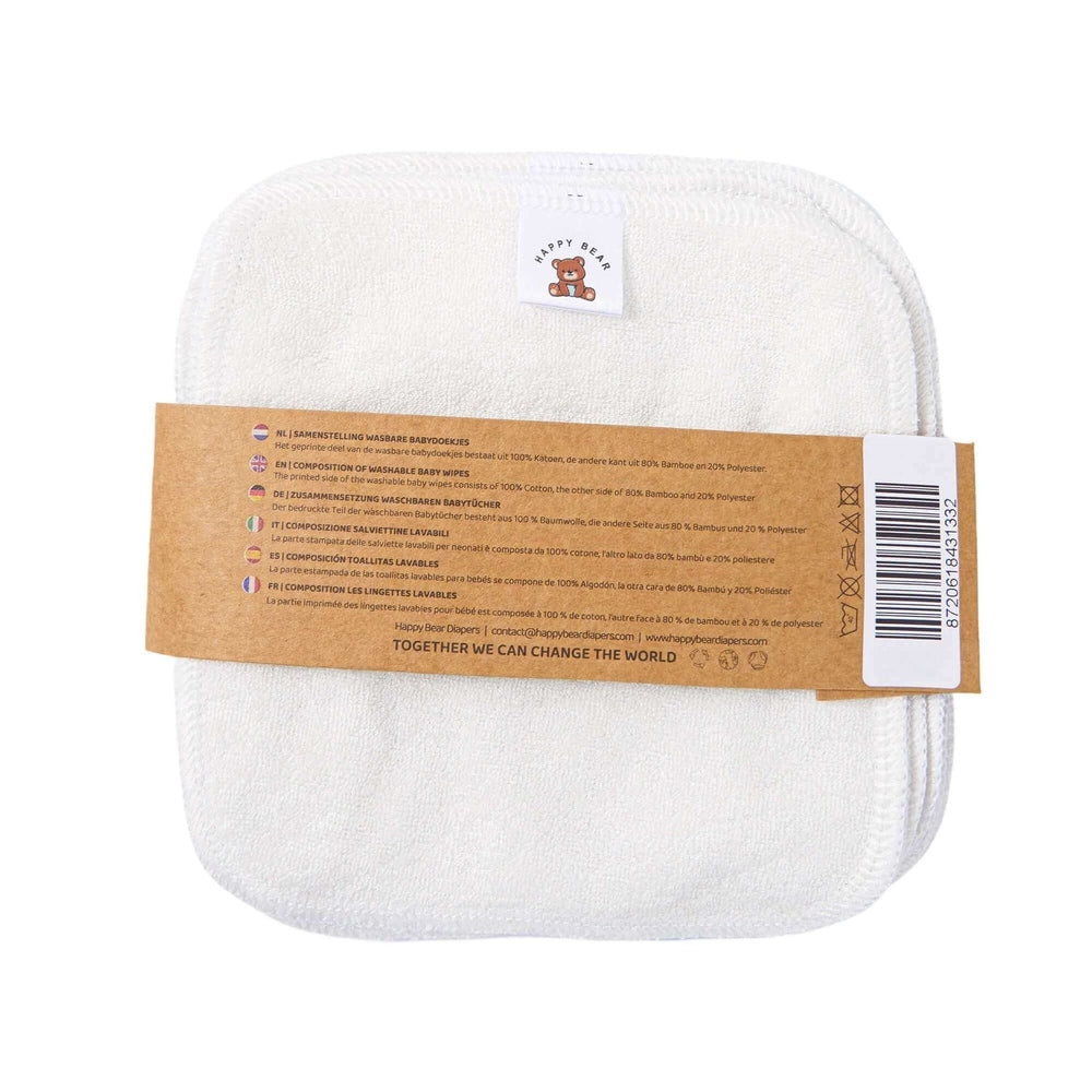 Set de 10 lingettes bébé Happy Bear - Blue Giraffe