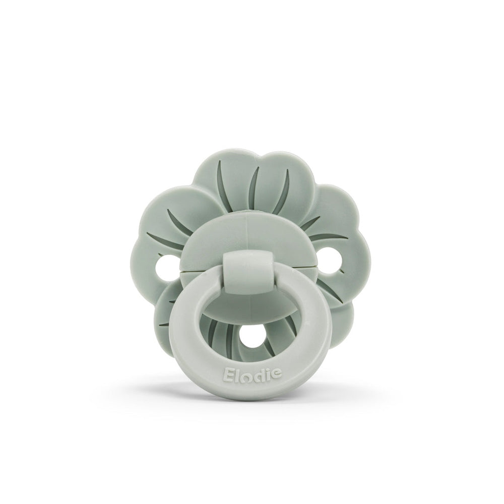 Elodie Details Sucette Binky Bloom en silicone 3+ mois - Vert minéral