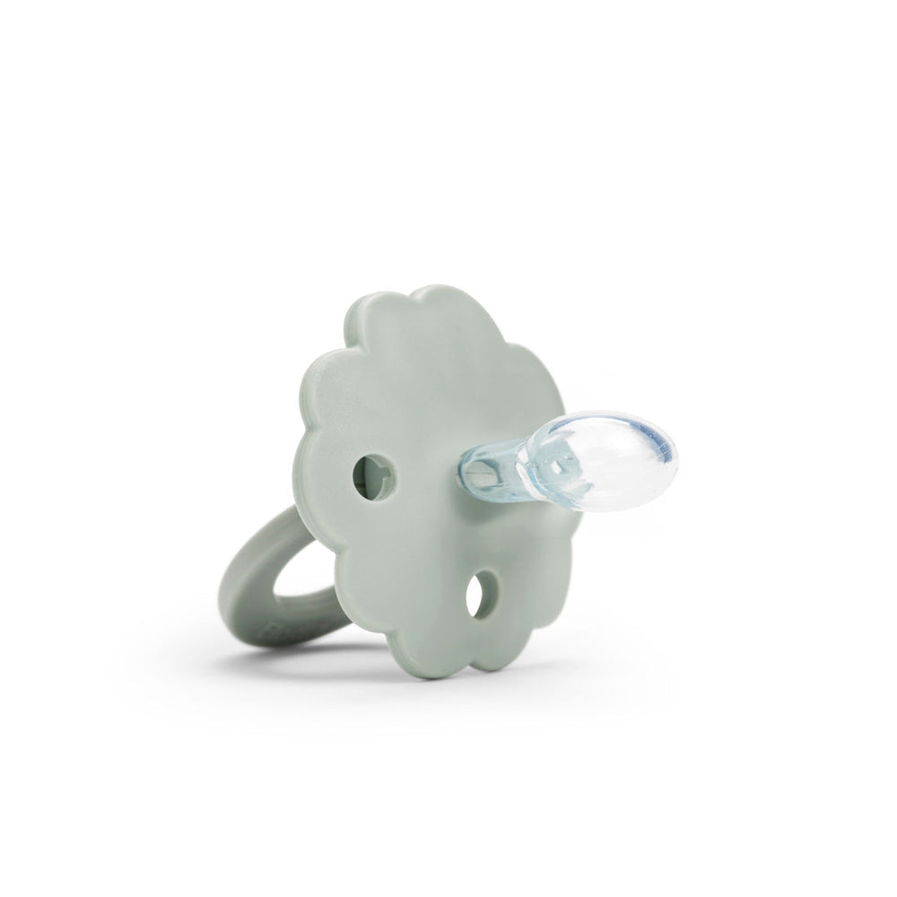 Elodie Details Tétine Binky Bloom en silicone 3+ mois - Vert minéral