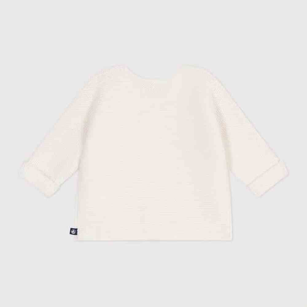 Petit Bateau Gilet en coton tricoté à côtes pour bébé