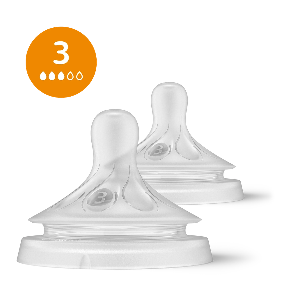 Tétines Philips Avent Natural Response 3 M – lot de 2 – tétée naturelle avec débit de lait moyen – sans BPA