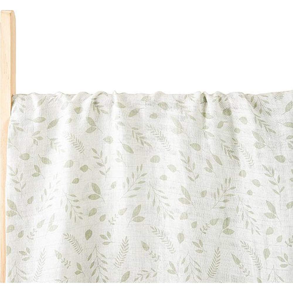 Happy Bear Lange hydrophile en couverture d’emmaillotage en coton 120x120 - Botanical