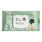 Derma Lingettes humides 0 % parfum - 64 pièces