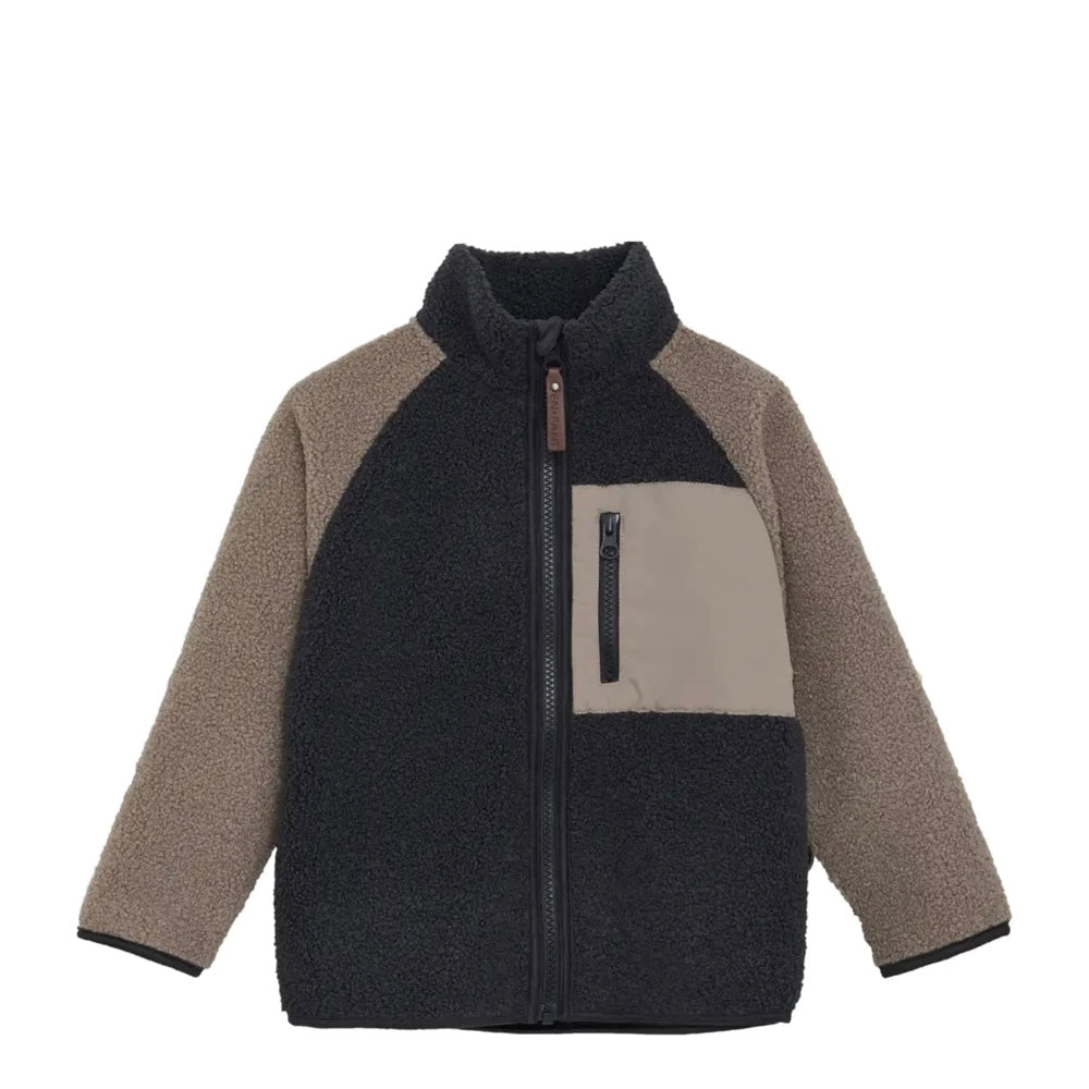 En Fant veste en teddy - bleu/beige