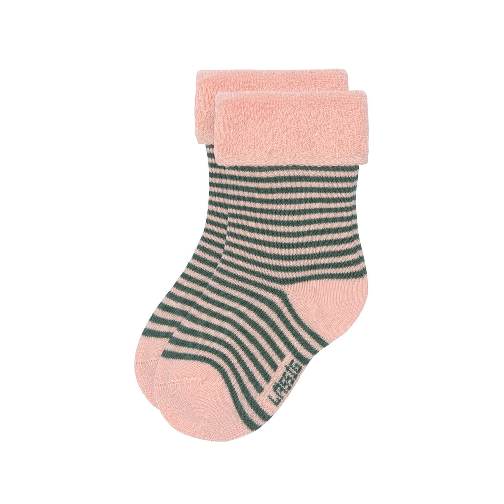 Lässig lot de 3 chaussettes en tissu éponge GOTS - Cherry Peach