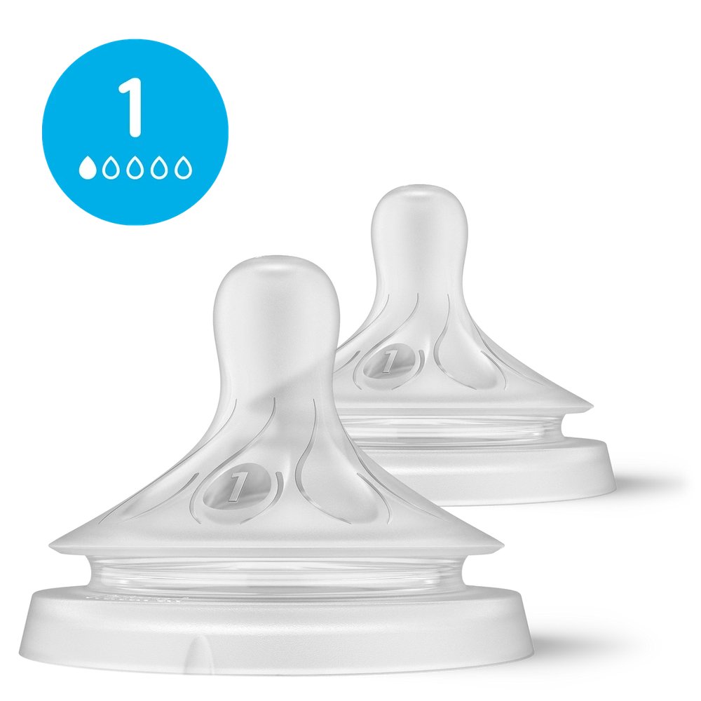Tétines Philips Avent Natural Response 1, débit extra lent – lot de 2