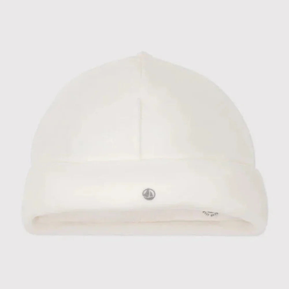 Bonnet de naissance Petit Bateau en bouclé velouté