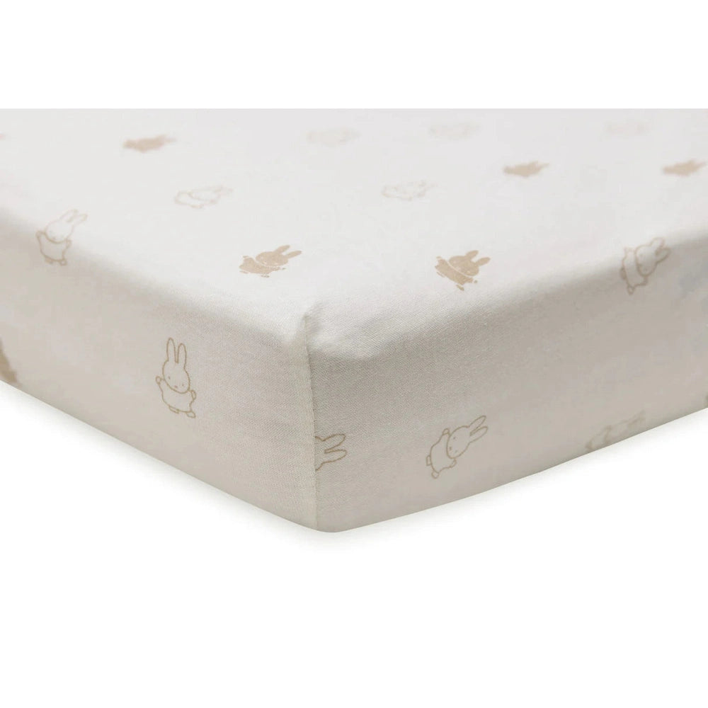 Jollein Drap-housse en jersey 40/50x80/90cm Happy Miffy - Nougat