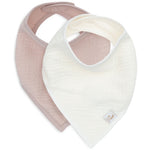 Jollein bavoir bandana - Wild Rose/Oatmeal lot de 2