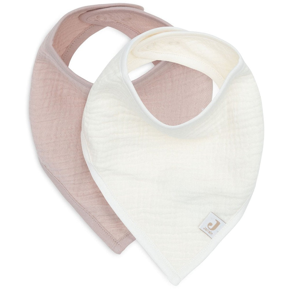 Jollein bavoir bandana - Wild Rose/Oatmeal lot de 2