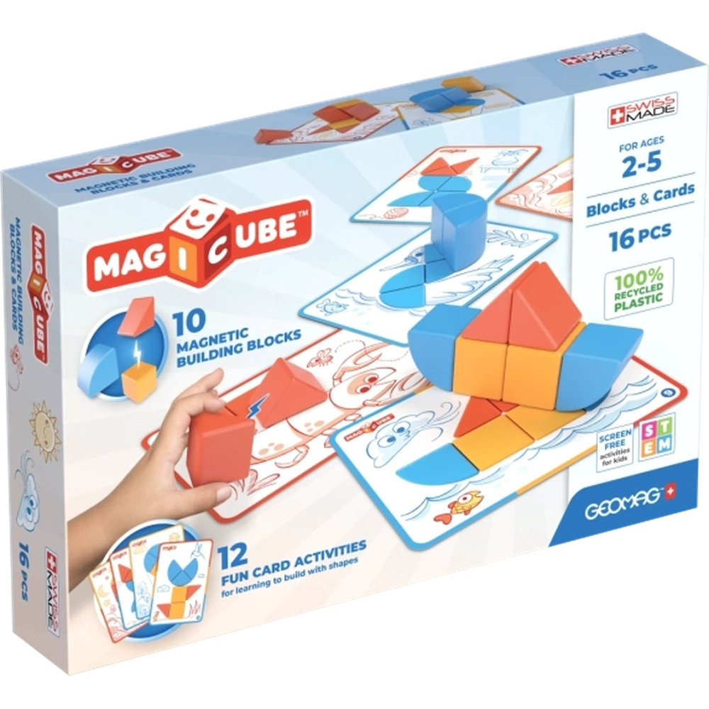 Geomag Magicube Blocs et cartes magnétiques | 16 pièces