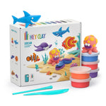 Hey Clay Pâte à modeler auto-durcissante Océan - 15 pots