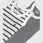 Lot de 2 débardeurs rayés sans manches pour garçons Petit Bateau