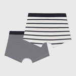 Petit Bateau Lot de 2 boxers rayés pour garçon