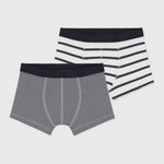 Petit Bateau Lot de 2 boxers rayés pour garçon