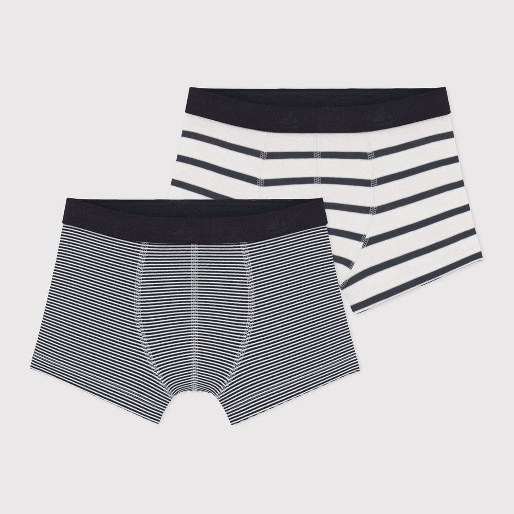 Petit Bateau Lot de 2 boxers rayés pour garçon