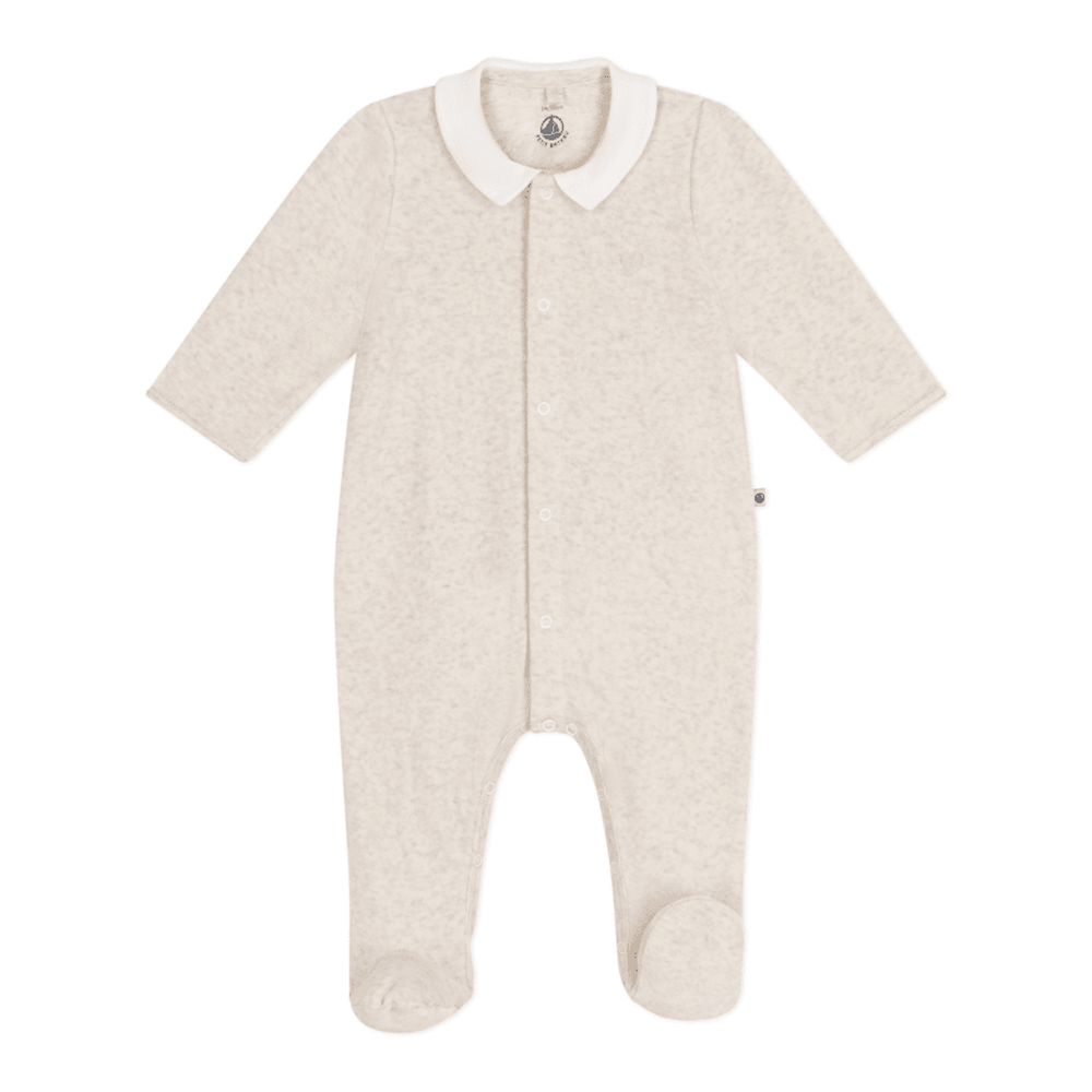 Combinaison bébé Petit Bateau à col - Beige