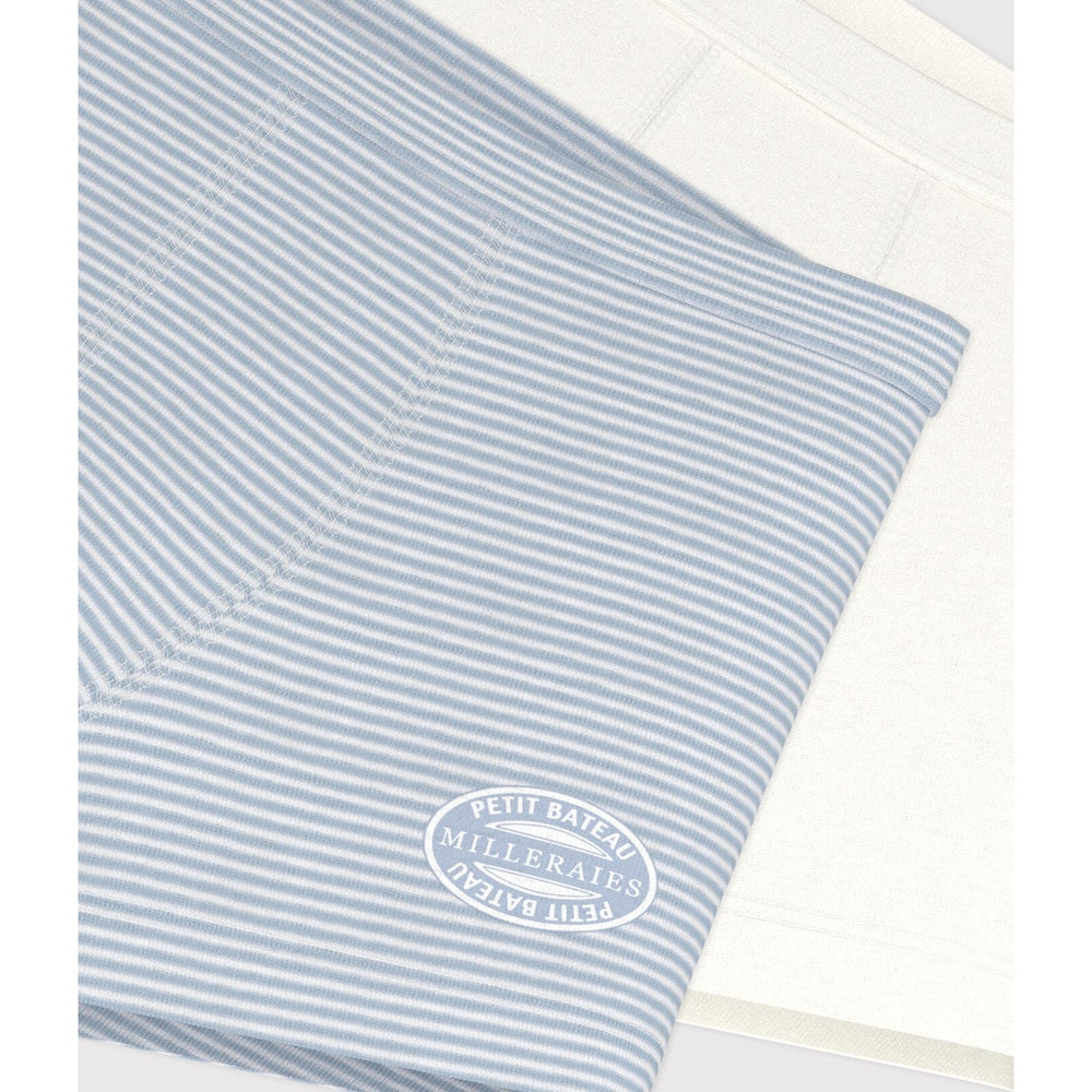 Petit Bateau Lot de 2 boxers pour garçon - rayé blanc/bleu clair et blanc