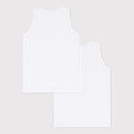 Lot de 2 débardeurs blancs sans manches pour garçon Petit Bateau