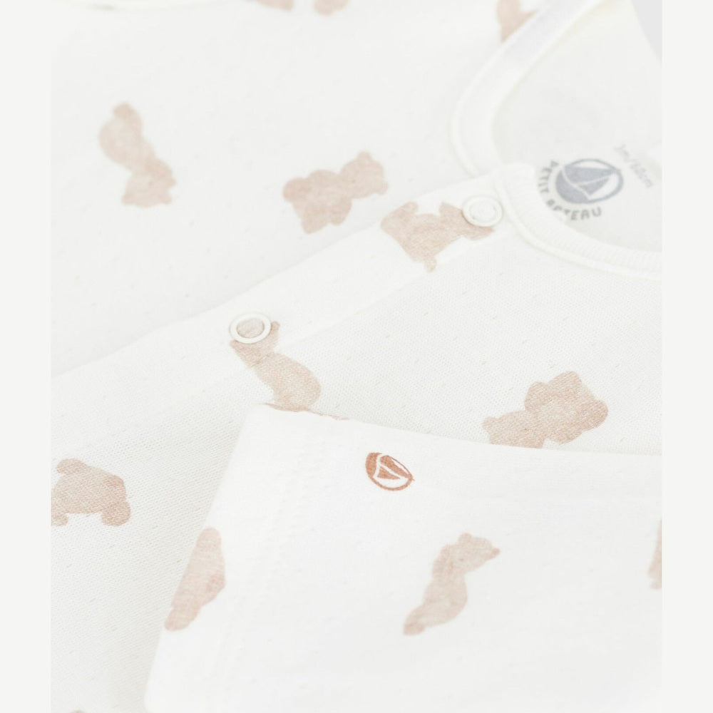 Petit Bateau Pyjama bébé en tubique avec oursons