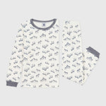 Petit Bateau Pyjama enfant en velours - imprimé zèbre