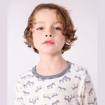 Petit Bateau Pyjama enfant en velours - imprimé zèbre