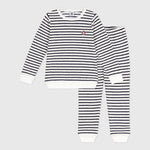 Petit Bateau Pyjama en éponge de coton à rayures