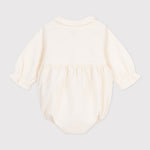 Petit Bateau Barboteuse festive en velours brodé