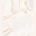 Petit Bateau Barboteuse festive en velours avec broderie