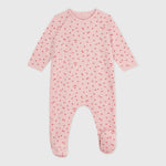 Pyjama bébé Petit Bateau en polaire grattée - petites pommes roses