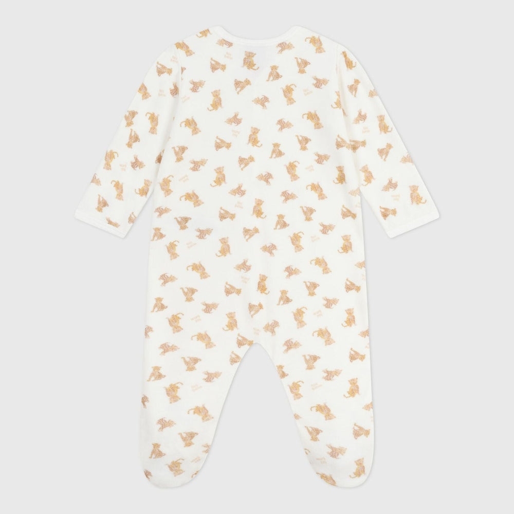 Petit Bateau Pyjama bébé en velours - Léopard